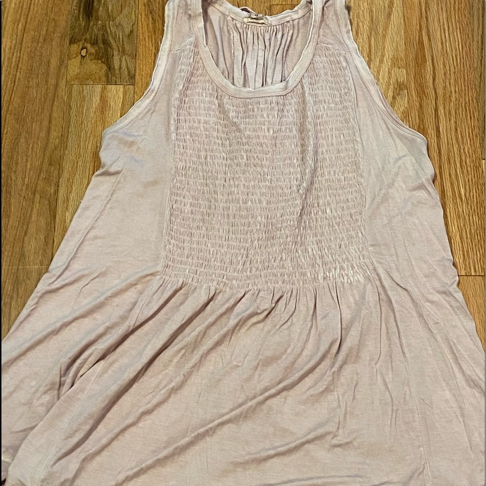Pink top with lace-up back detail, pink, med